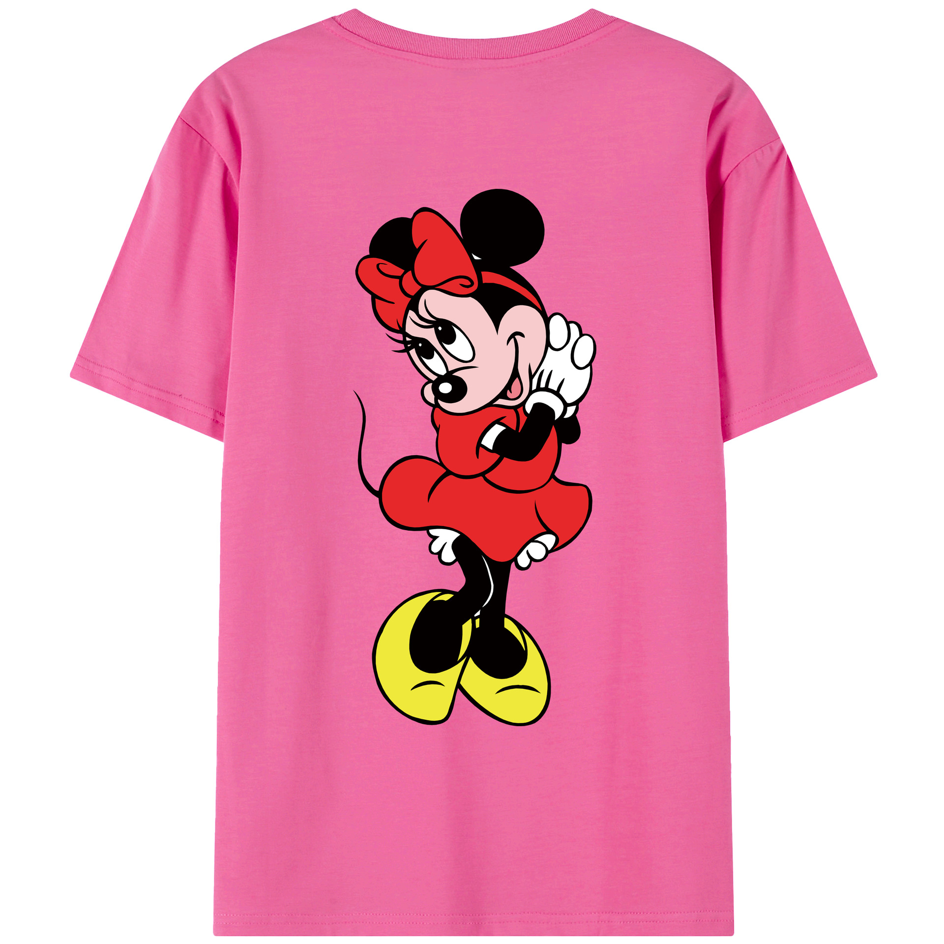 （画像用） ミッキーマウス Mickey Mouse レディース半袖Tシャツ(バックプリント)